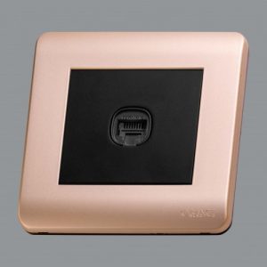 Orange Telephone Socket Outlet 8 Wire 8 Contact Data-Gold Matte