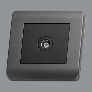 Orange TV Socket Outlet-Gun Metallic